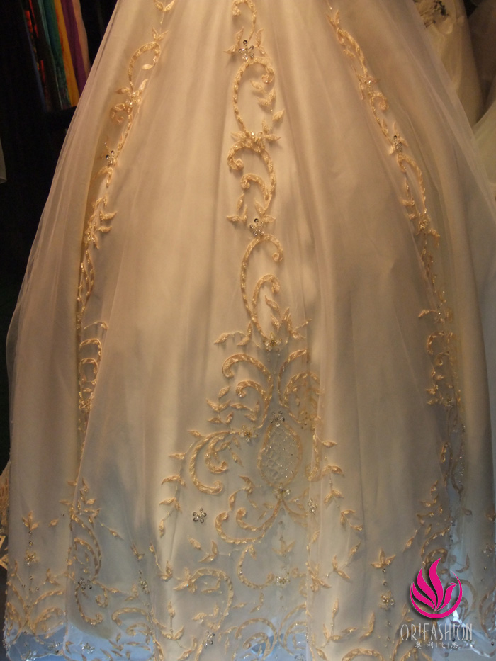 Orifashion HandmadePerfect Bridal Gown with Long Cathedral Train